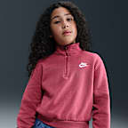 Nike Sportswear Club Fleece Big Kids' (Girls') 1/2-Zip Long